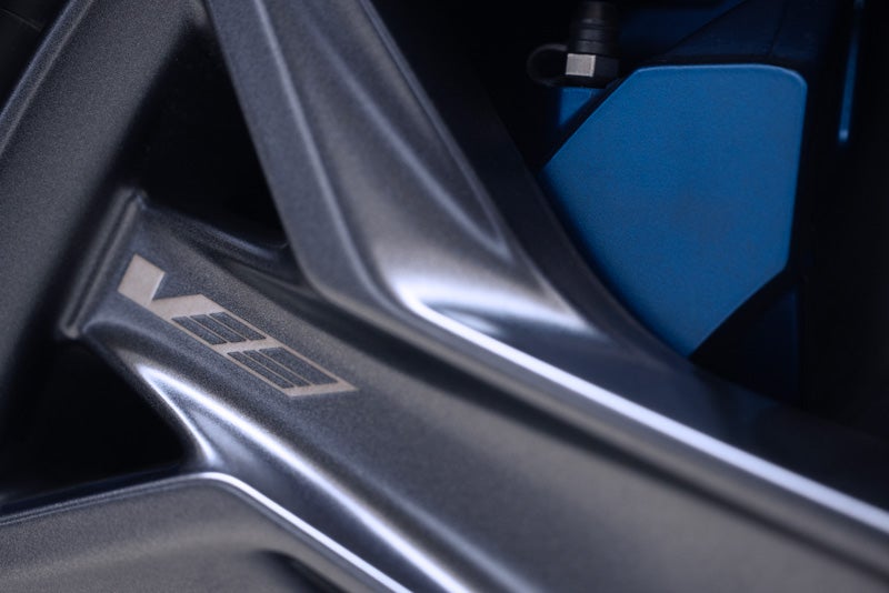 Close-up of the 2026 OPTIQ-V Brembo Performance Front Brakes | Baldwin Cadillac in POPLAR BLUFF MO