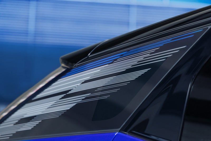 Close-up of the Modern Pattern on the 2026 OPTIQ-V Rear Quarter Glass | Baldwin Cadillac in POPLAR BLUFF MO
